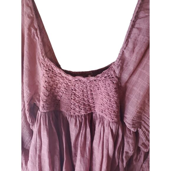 Free People Dried Currant (Mauve) Ari Mini Dress, Medium - Picture 3 of 7
